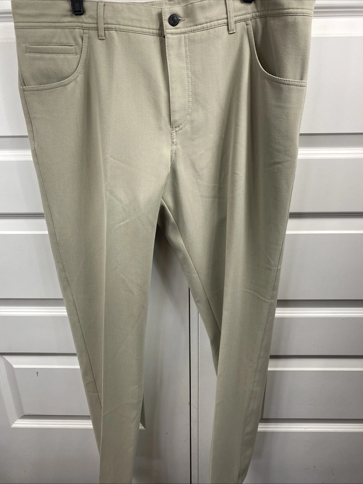 Alberto Stone Ceramica Pant Men's 38x32 Modern Fit Straight Stretch Casual Tan