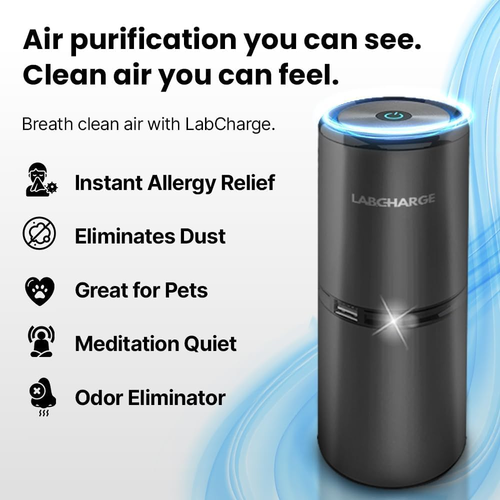 Small Ionic Air Purifier for Home & Bedroom – Silent HEPA Filter – Covers 250 Sq - Picture 2 of 12
