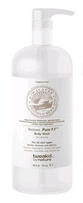Tweak'd By Nature Fragrance Free Pure FF Body Wash-16 oz-SEALED PUMP BOTTLE