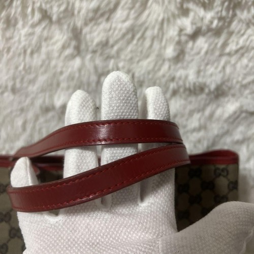 Slightly damaged GUCCI GG signature canvas tote bag A4 sized #PGGQBR - Picture 9 of 12