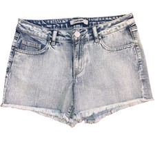 Refuge Light Blue Denim Cut-Off Shorts with Raw Hem Size 2