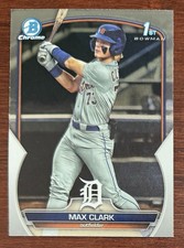 Max Clark 1st 2023 Bowman Draft Chrome Prospects #BDC-76 Detroit Tigers