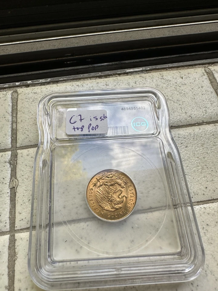 México Cinco Centavo 1964-Mo 5c graduación profesional MS-66 Foto 2 de 2