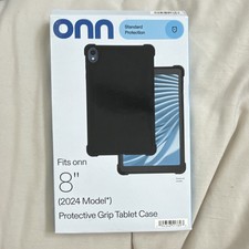 onn. Protective Grip Tablet Case Black Impact Resistant for onn 8 in 2024