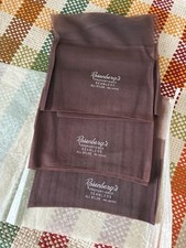 Vintage 3 Pair Seamless Stockings Sz 9.5 Dark Brown NIP