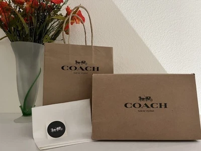 Coach Gift box set-Coach Box size(10" x 6"x 2.5");Paper bag; Tissue & Sticker