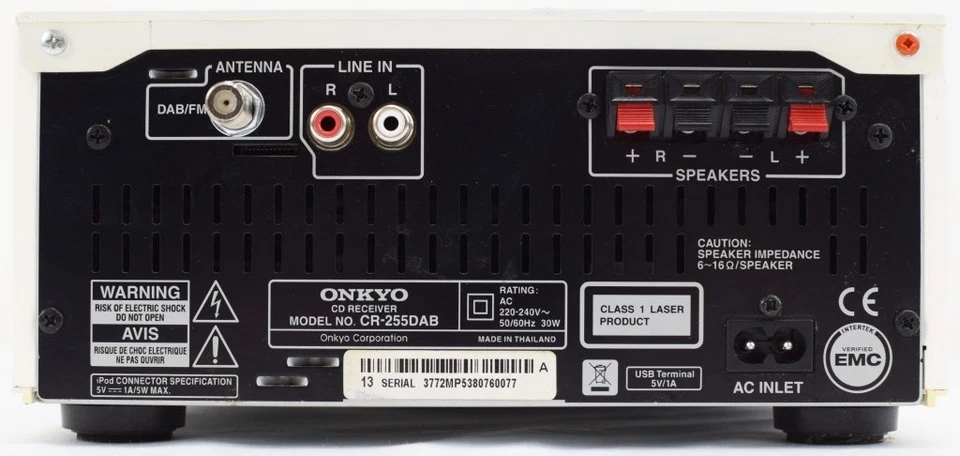 ONKYO  CD Receiver  CR 255 DAB+ ohne Fernbedienung 252146 - Bild 2 von 4