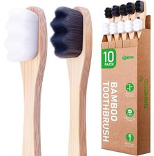 Extra Soft Bristles Bamboo Toothbrushes 10Pack  Nano 20000 Bristles