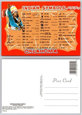 Oklahoma Native American Indian Symbols Meanings Postcard Storer's Cards