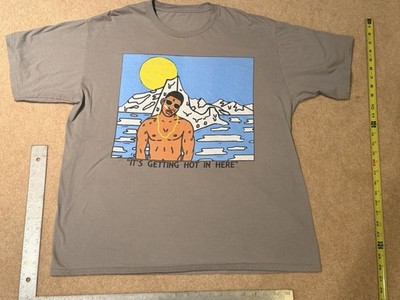 Nelly ''It's Getting Hot In Here'' Global Warming T-Shirt Gray Mens Size XL