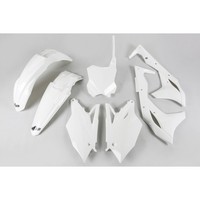 Ufo Kunststoffkit Weiß FüR Kawasaki KX250F Motorrad Repuestos ZubehöR Teile
