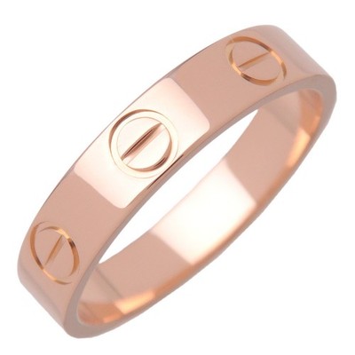 Cartier Mini Love Ring K18 750PG #47 US4.25-4.5 EU47 HK9 Authentic Used F/S