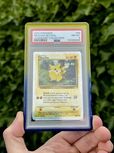 Pokemon TCG Pikachu Reverse Holo 86/110 Legendary Collection WOTC Card PSA 8