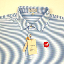 Peter Millar Summer Comfort Polo Shirt Mens XL Striped Performance Golf Prep NEW