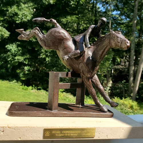 Rare! S-G Kelsey Bronze Hunter Jumper Sculpture 1977 - Picture 2 of 7