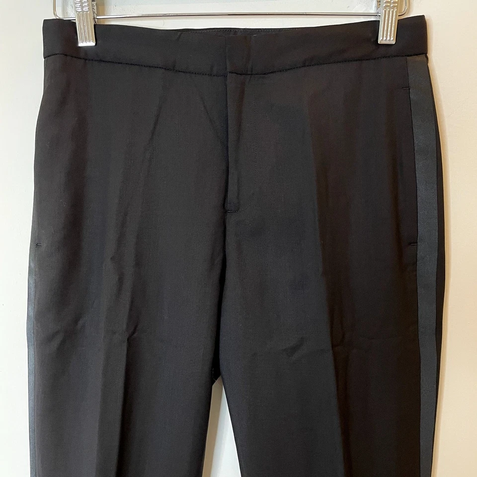 Pantalón Esmoquin J.Crew Niños Slim Ludlow Lana Italiana Ocasión Especial A8663 Negro 14 Foto 3 de 4