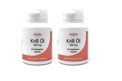 Woscha Krill Öl 500 mg 2x 60 Softgelatinekapseln (79,71 EUR/100 g)