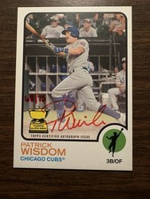 2022 Topps Heritage High Number Patrick Wisdom Red Ink Auto /73
