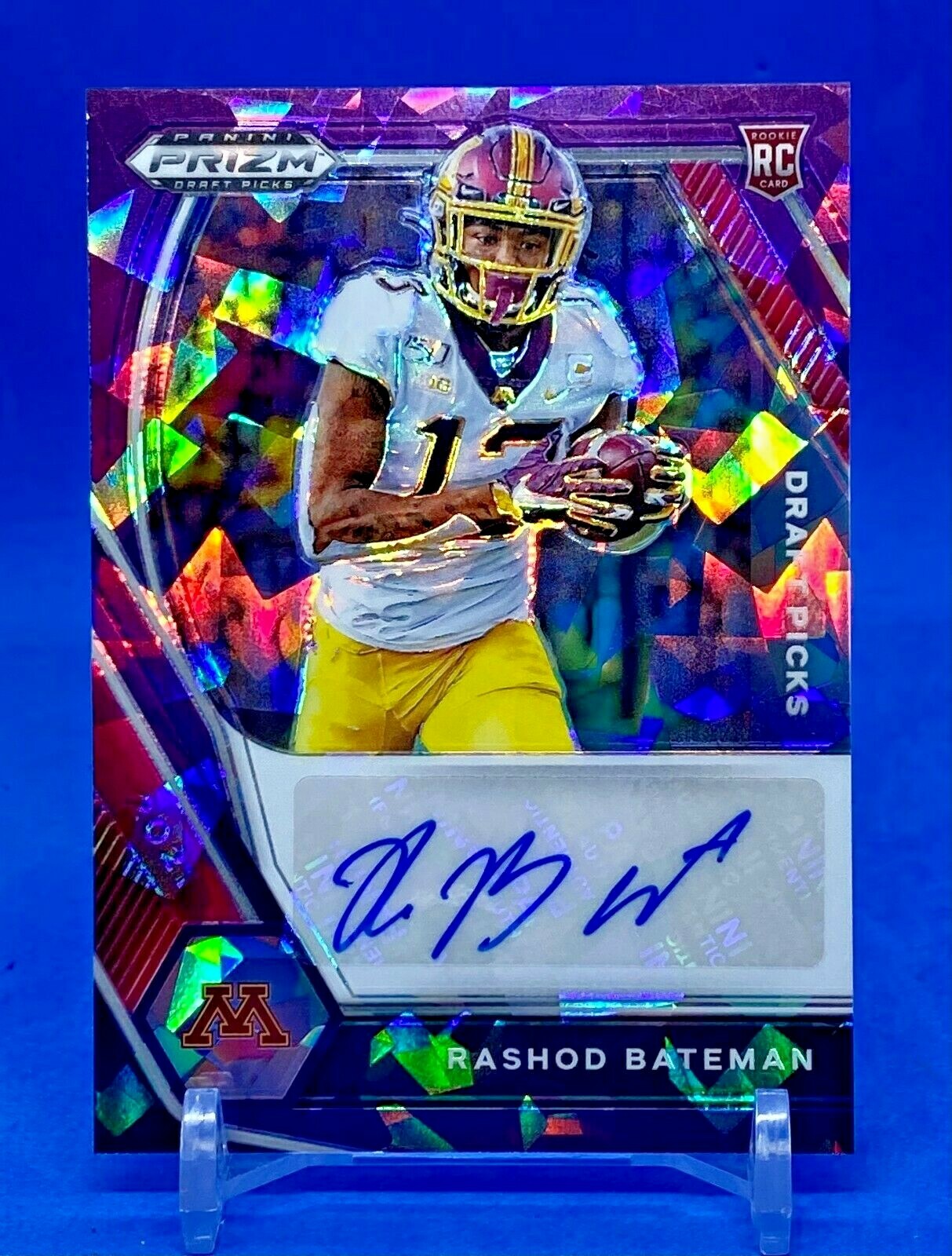Rashod Bateman Panini Prizm Draft Picks Draft Picks Autographs #RBA Purple Ice