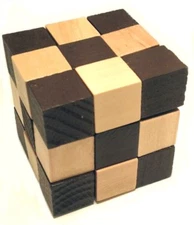 Brain Teaser Wood Cube Puzzle