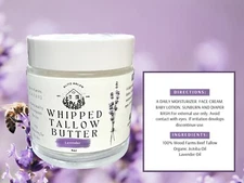 Lavender , Whipped Tallow, Grass/fed, all natural,ZERO: Dyes, Additives, GMOS