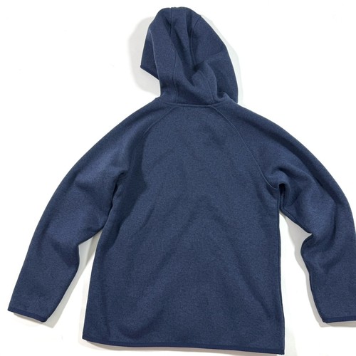 LL Bean Unisex Kinder Kapuzenpullover Fleecejacke hellmarine Größe Medium 10 12 - Bild 3 von 6