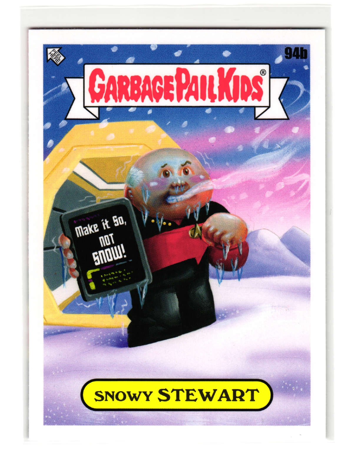 Snowy Stewart 2023 Garbage Pail Kids Star Trek Parody Card 94b
