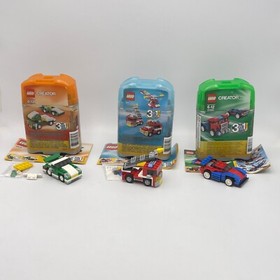 Lot of 3 LEGO Creator Mini 3 in 1 Sets 6910 6911 31000 100% Complete Clean 221pc