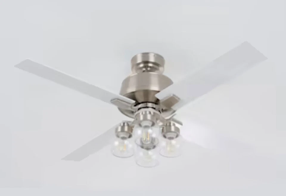 Hunter 52" Brushed Nickel 4 Blade LED Light Remote Control Ceiling Fan - Image 4 of 4
