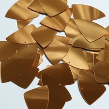 Fishscale Fin Sequin 1.5" Orange Fluorescent Shiny Metallic Made in USA