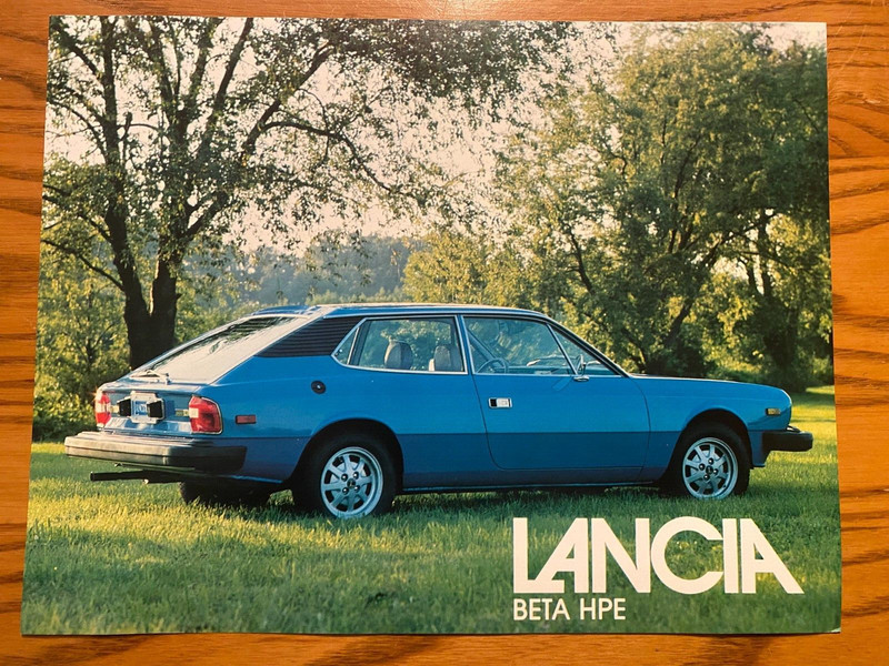 1975 1976 1977 Lancia Beta HPE 1-page Sales Brochure - # L-0052-150M - Nice Cond