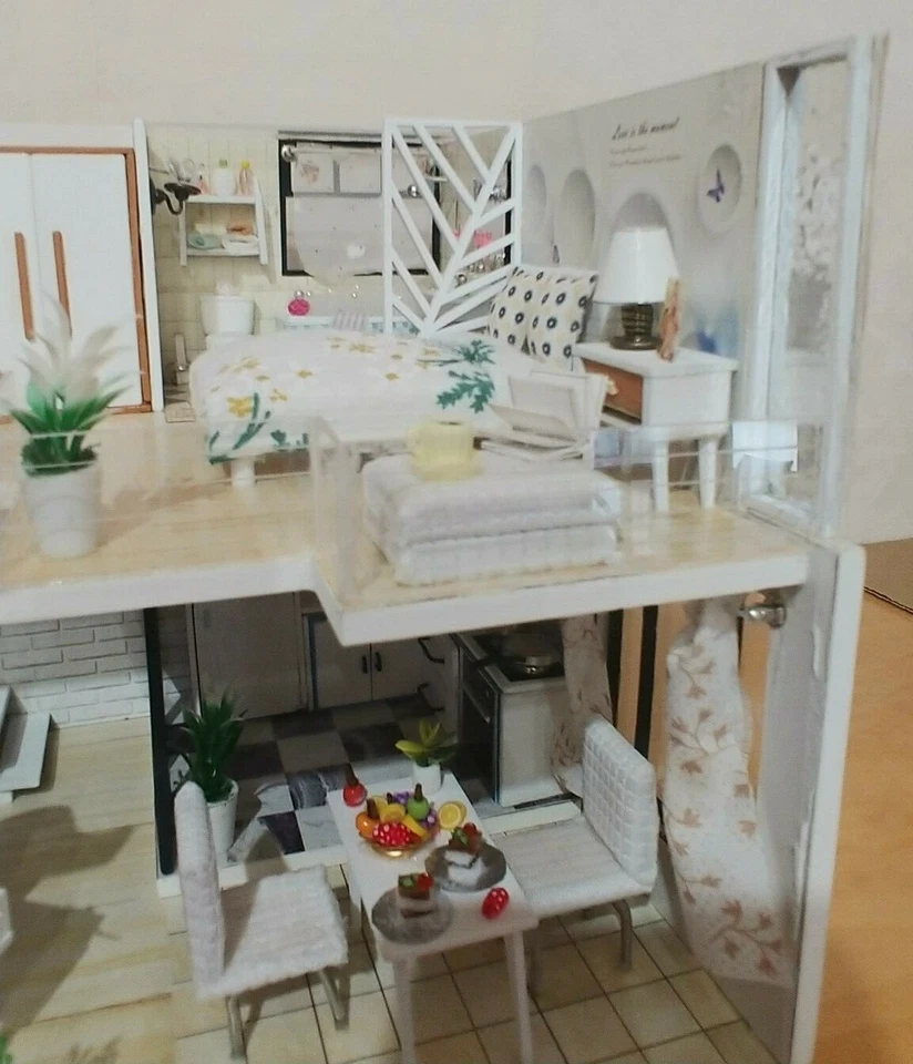 CUTEBEE 1/24 Casa Delle Bambole in miniatura Happy time custom personalizzato. - Immagine 3 di 4