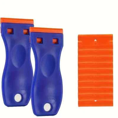 1 Plastic Scraper Razor Blades Auto Decals Stickers Remover No Scratch