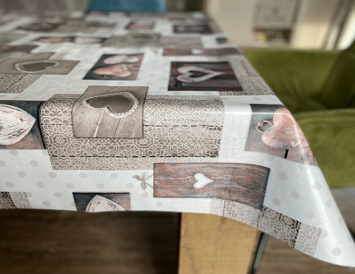Produktbild von PVC Wachstuch Tischdecke Texas - Holzoptik Grau/beige 110x180cm