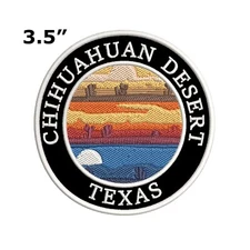 Chihuahuan Desert Texas Moon Patch Embroidered Iron-on Applique Souvenir