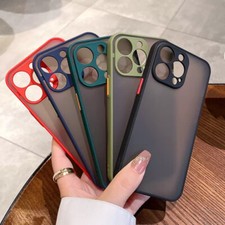 Custodia antiurto bordo morbido opaco per iPhone 17 16 15 14 13 Pro Max 12 11 XS