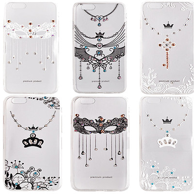 Vennus Muster CASE Diamanten Glänzend Klar Etui Hülle Für Samsung Galaxy S7 Edge