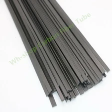 Pultruded Carbon Fiber Strip Height 0.5mm-4.0mm x Width 3mm-20mm x 500mm length