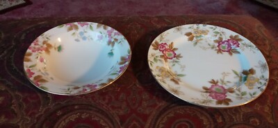 Vintage ''Cherry China'' Fruit/Dessert Bowl and Bread Plate
