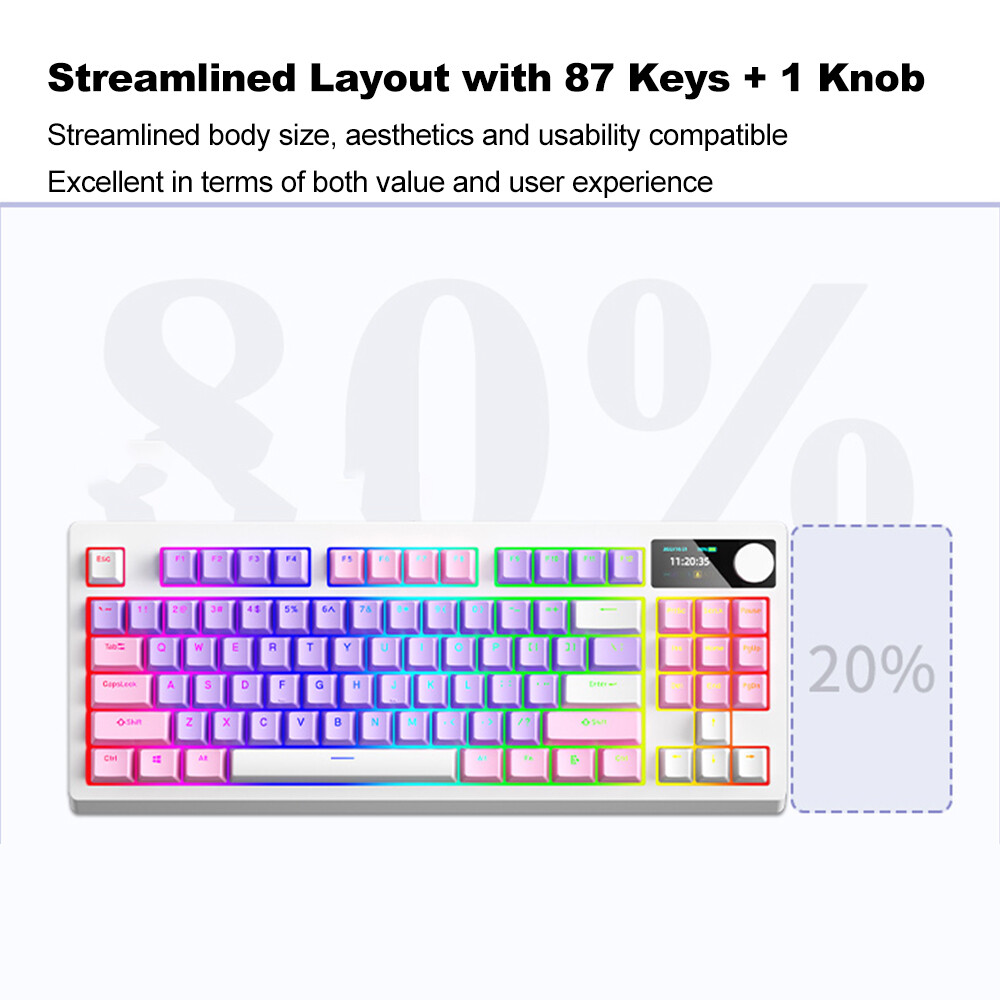 K87 Mechanical Keyboard with Three W5K6 Switches for Ultimate Precision
