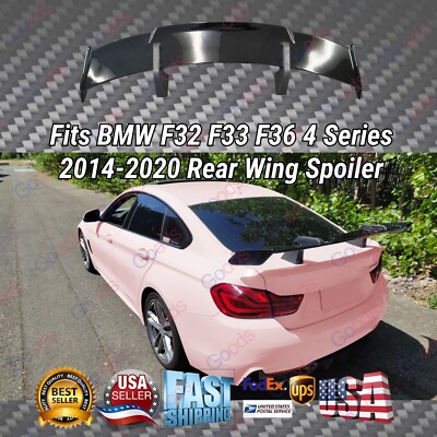 Fit BMW 4 Series 2014-20 Gloss Black M Performance Style Rear Trunk Spoiler Wing