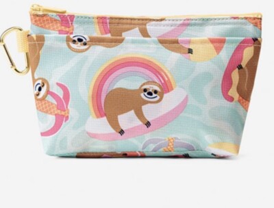 thirty one clear clip pouch Pool Day Sloth