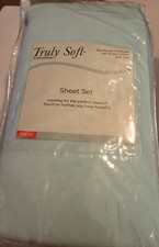 Truly Soft Everyday Twin Sheet Set Bedding, aqua NEW