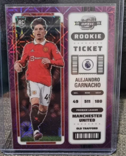 2022-23 ALEJANDRO GARNACHO CHRONICLES CONTENDERS OPTIC RC TICKET PURPLE MOJO *