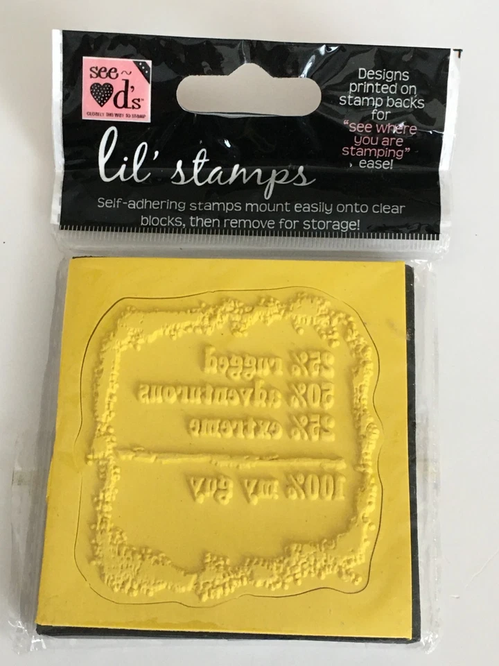 Ver sello de goma Ds Lil sin montar resistente aventurero mi chico humor marido divertido Foto 4 de 4