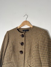 Anne Klein Body Cropped Blazer Wool Small Size Preppy Classic Business