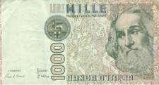 Geldschein Banca Italia 1000 Mille Lire