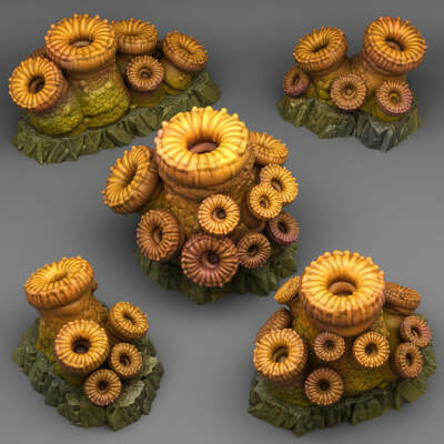 Cannon Coral - Fantastic Plants and Rocks Vol. 3 - Print Your Monsters - Wargami