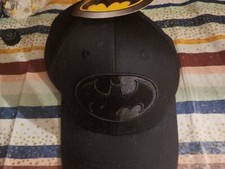 BATMAN Licensed Blk Adjustable Snapback Sports Baseball Cap/Hat DC Comics New