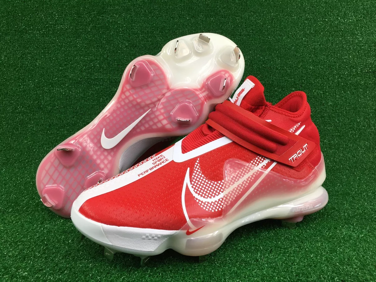 Nike Force Zoom Mike Trout 7 Baseball Cleats Red White CI3134-602 Size 11.5  NEW